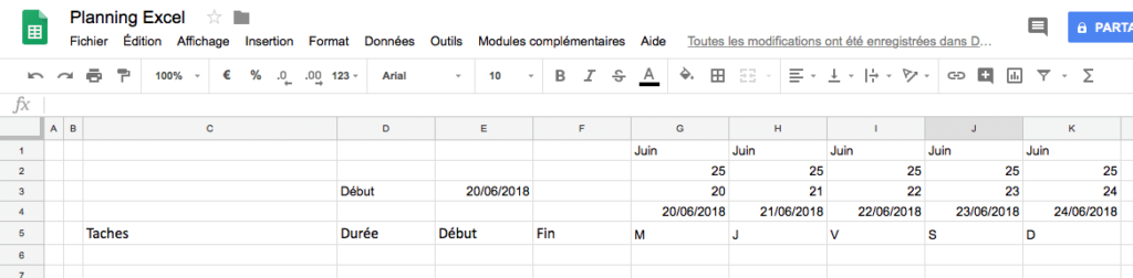 Comment Faire Un Planning Excel Tutoriel Ex Cutionprojet